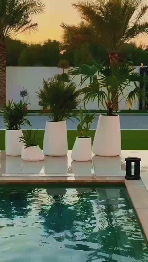 Shiza Designs, Planters, 5 Pots, Combo (Without Plants), White