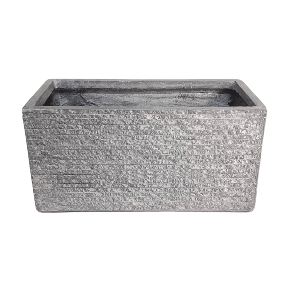 Rectangular Tropic – Graphite Pot (Fiber Clay) | 3 Sizes - Theleafylab