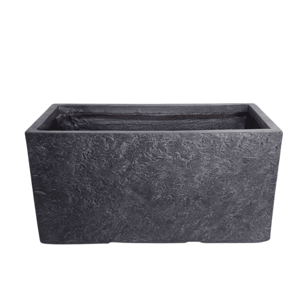 Rectangular Tropic – Graphite Pot (Fiber Clay) | 3 Sizes - Theleafylab