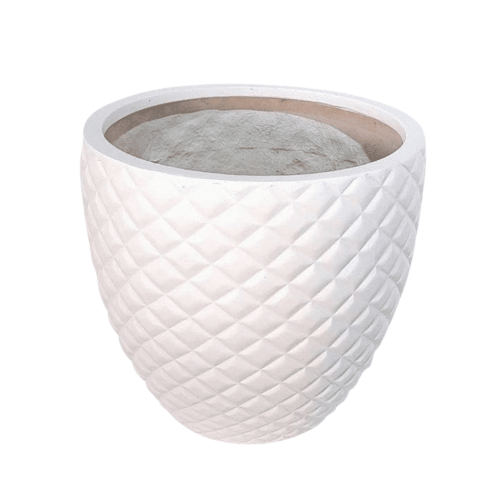 White Poly Pot (Fiberglass) | 4 Sizes - Theleafylab